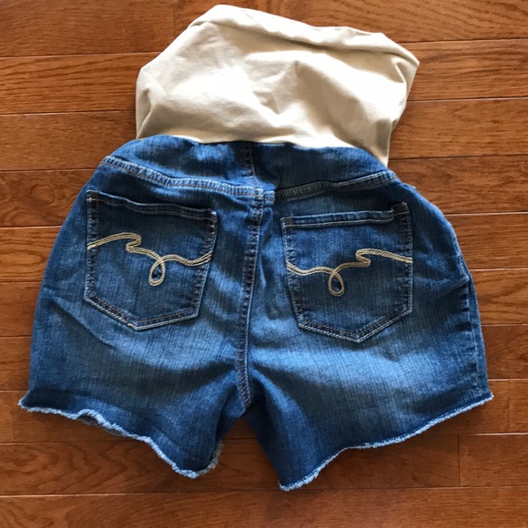 Indigo Blue Jean Maternity Shorts Size M/M - Picture 4 of 6